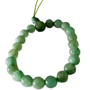 Green Aventurine Gemstone Stretch Bracelet Round Beads NWOT